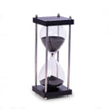 30 Minute Sand Timer With Black Wood And Black Sand