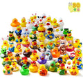 30 Pcs Rubber Ducks Random Assortment Ducks Bulk With Mesh Carry Bag Multicolor