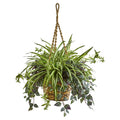 30 Wandering Jew Spider Artificial Plant In Hanging Basket