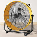 30 In 3 Speed Yellow Heavy Duty Metal Industrial Drum Fan Air Circulation