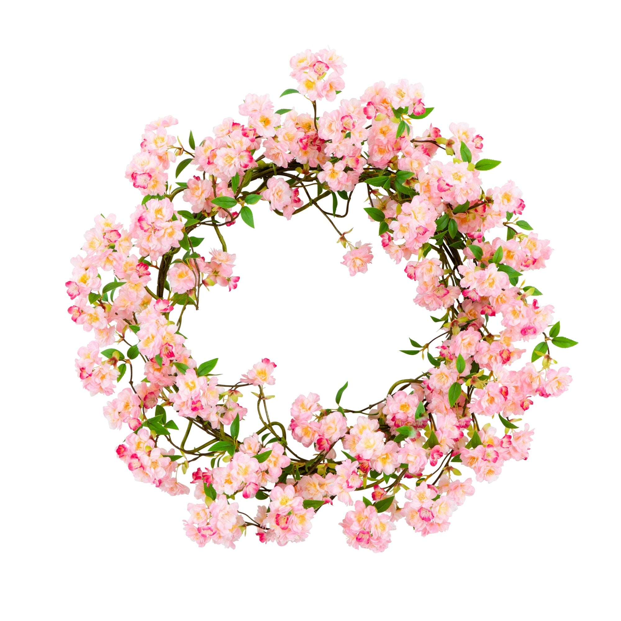 30 In Artificial Pink Cherry Blossom Wreath