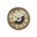 30 In Large Gear Mechanism Brown Wall Clock 30 In