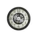 30 In Oversized Gear Mechanism Brown Wall Clock 30 In