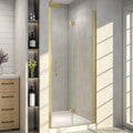 30 In. W X 72 In. H Semi Frameless Pivot Folding Shower Door With 1 4 Clear Tempered Glass Reversible Installation