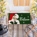 30 In. X 18 In. Believe Santa Christmas Coir Door Mat 30 X 18