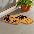 30 In. X 18 In. Big Foot Shaped Coir Door Mat 30 X 18