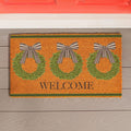 30 In. X 18 In. Boxwood Wreaths Coir Door Mat 30 X 18