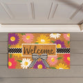 30 In. X 18 In. Daisy Bow Bouquet Coir Door Mat 30 X 18