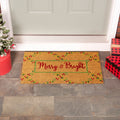 30 In. X 18 In. Merry Bright Christmas Coir Door Mat 30 X 18