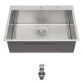 30 X 22 X 9 Inch Kitchen Sink Drop In 16 Gauge Stainless Steel 30 Single Bowl Topmount Kitchen Sink Basin