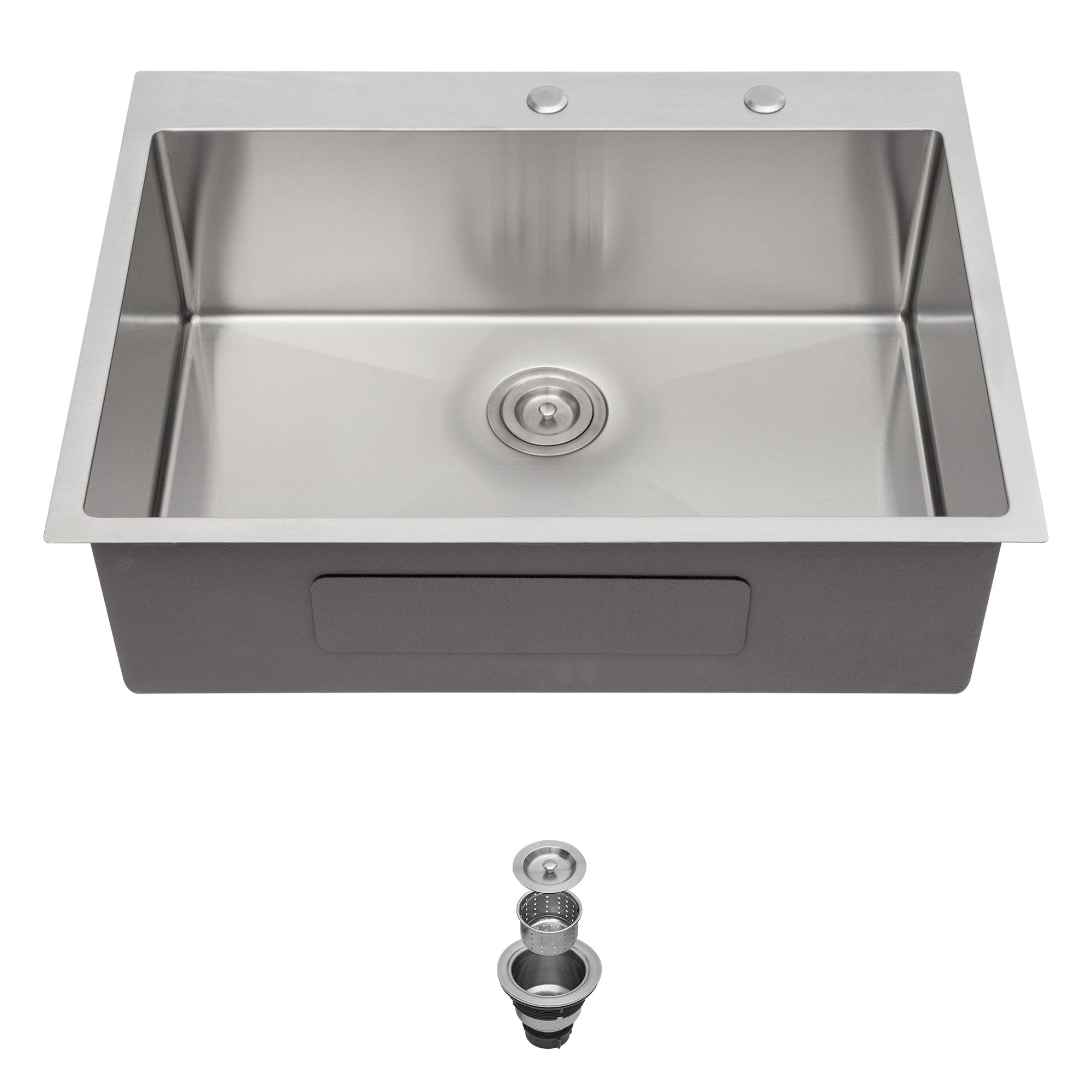 30 X 22 X 9 Inch Kitchen Sink Drop In 16 Gauge Stainless Steel 30 Single Bowl Topmount Kitchen Sink Basin