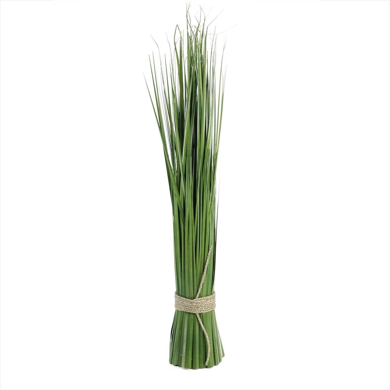 30.25 Green Artificial Onion Grass Bundle Wrapped With Decorative Tan Rope