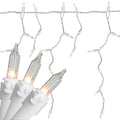 300 Clear Mini Icicle Christmas Lights 13.5 Ft White Wire N A