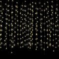 300 Led Warm White Curtain Christmas Lights 10 Clear Wire