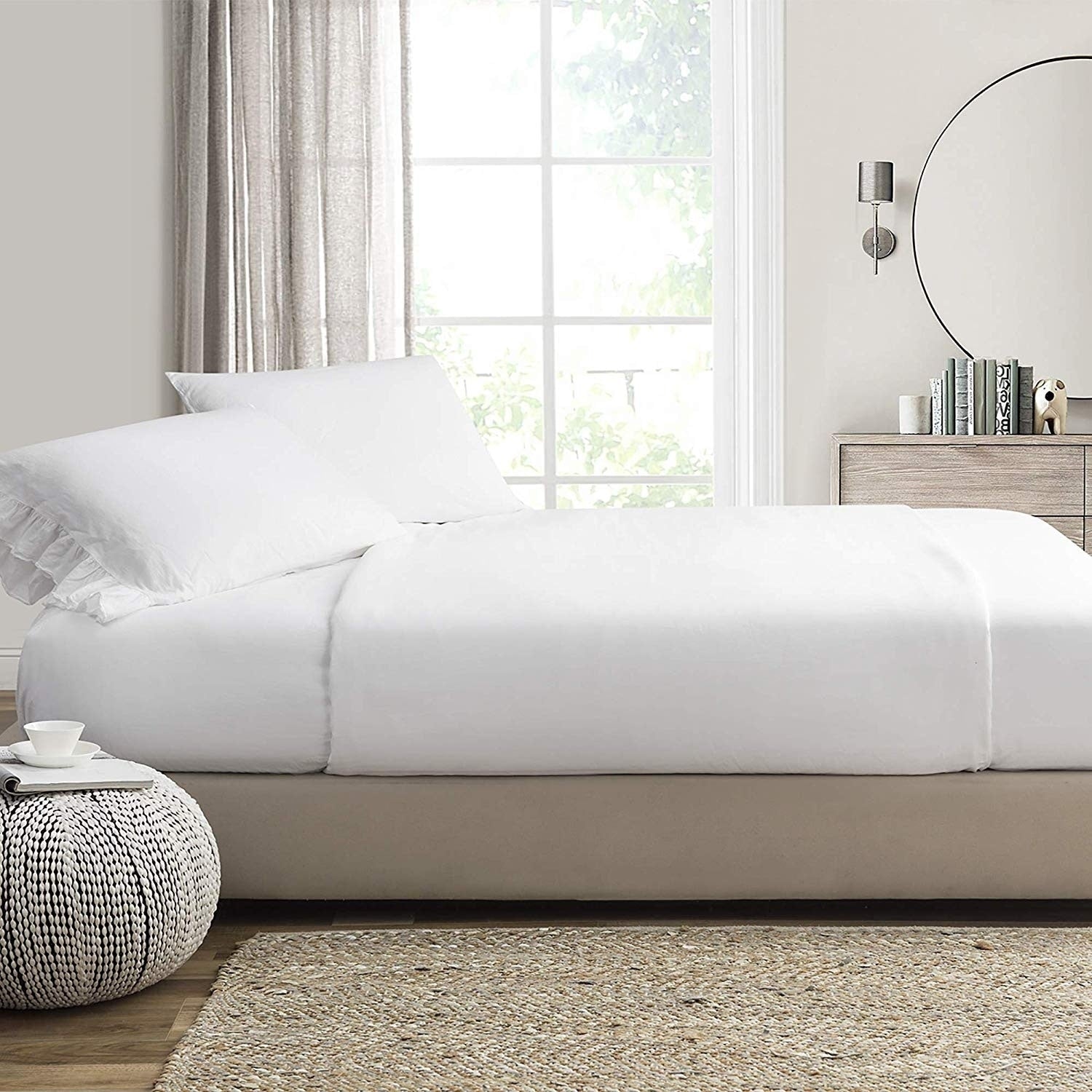 300Tc Violeta Folho Portugal Sheet Set Stone Washed Sateen