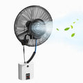 30 210W Oscillating Wall Mount Misting Fan With 4 Speed