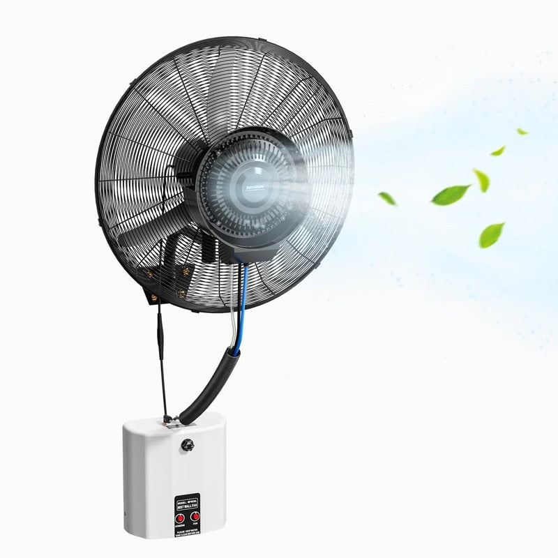 30 210W Oscillating Wall Mount Misting Fan With 4 Speed