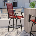 30 All Weather Patio Swivel Outdoor Stools Set Of 2 Garden Chair