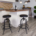Carbon Loft Bradshaw 30 Inch Barstool With Swivel Lift Leather Seat