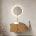 30 Bathroom Vanity Sink Floating Plywood Bathroom Storage Cabinet With 2 Doors Sintered Stone Countertop Round Ceramic Basin