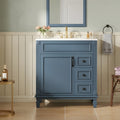 30 Bathroom Vanity With Ceramic Sink With 2 Drawers And Adjustable Shelf