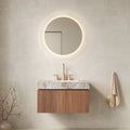 30 Bathroom Vanity Sink Floating Plywood Storage Cabinet With Drawer Door Ceramic Basin With 3 Pre Drilled Faucet Holes