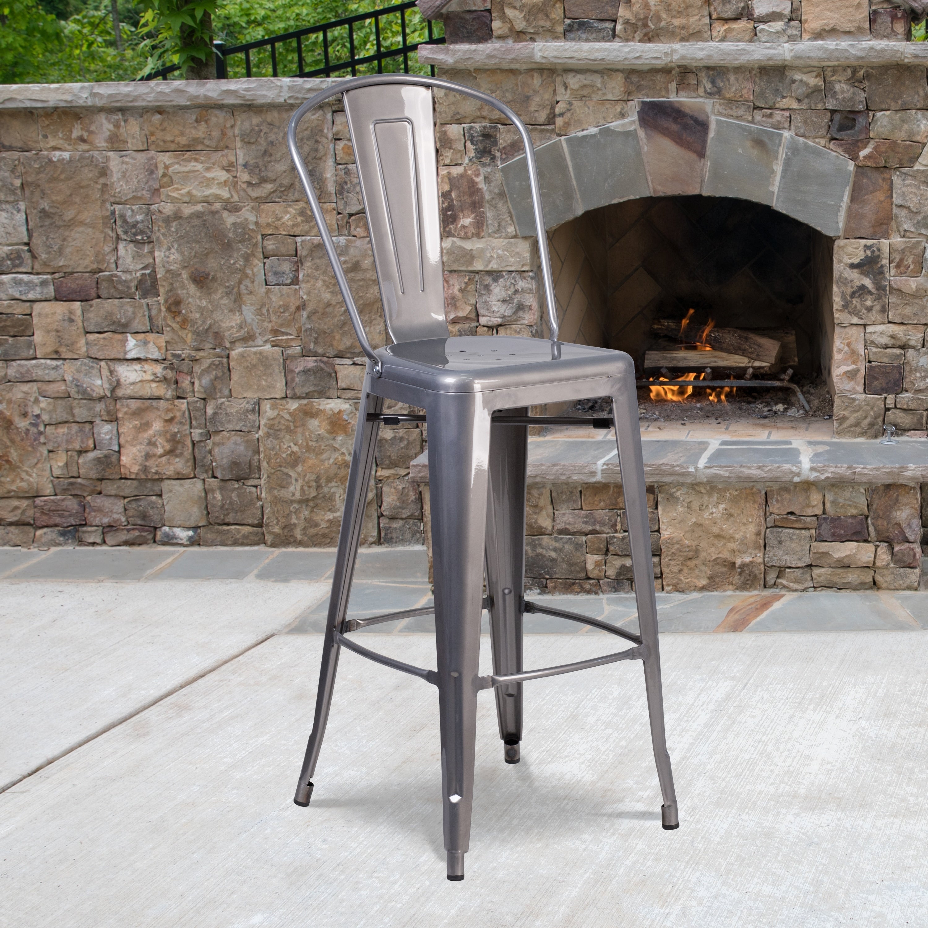 30 High Indoor Counter Height Stool With Back