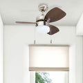 Honeywell Ocean Breeze 30 Brushed Nickel Small Led Ceiling Fan With Light