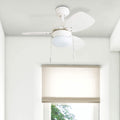 Honeywell Ocean Breeze 30 White Small Led Ceiling Fan With Light