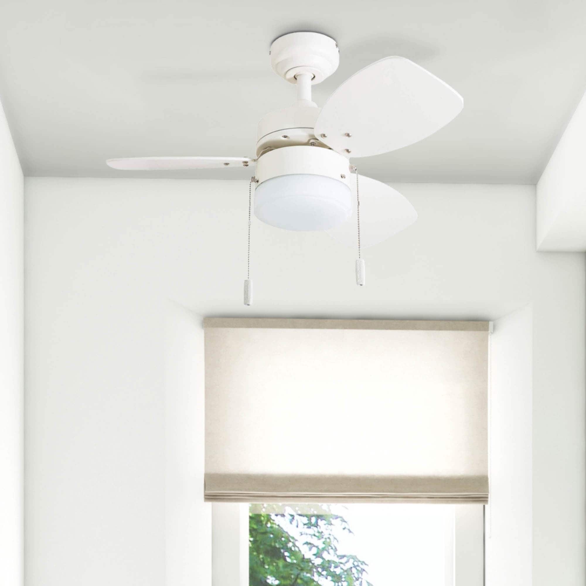Honeywell Ocean Breeze 30 White Small Led Ceiling Fan With Light