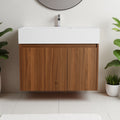 30 Plywood Water Resistant Floating Bathroom Vanity With Sink And Soft Close Doors