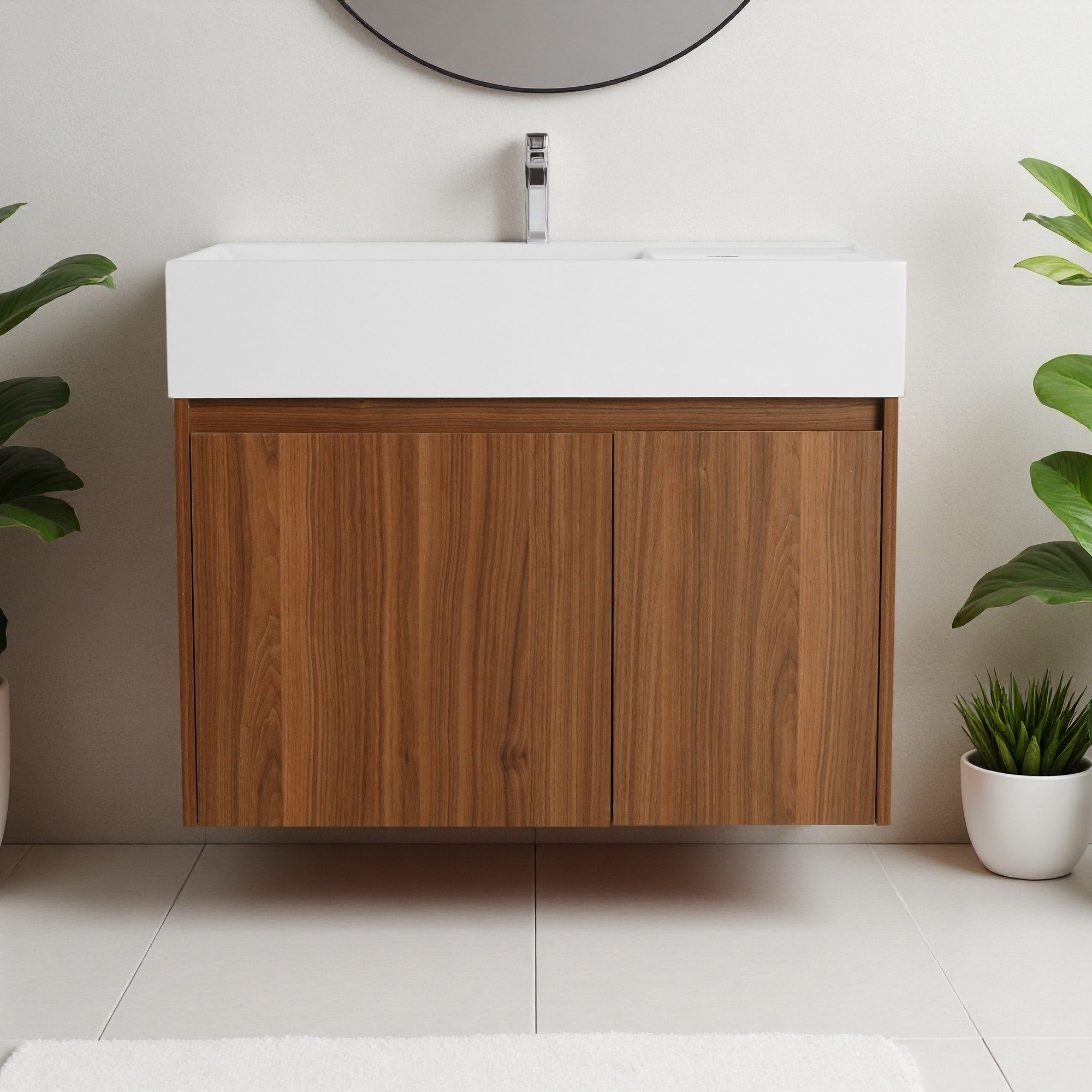 30 Plywood Water Resistant Floating Bathroom Vanity With Sink And Soft Close Doors