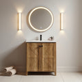 30 Plywood Water Resistant Folding Freestanding Bathroom Vanity With Ceramic Sink And 1 Minute Easy Assembly