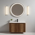 30 Plywood Water Resistant Folding Wall Mounted Bathroom Vanity With Ceramic Sink And 1 Minute Easy Assembly