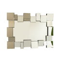 30 Reage Mirror Wall Mounted Geometric Square Spliced Pu Art Decorative Mirror Suitable For Bathroom Bedroom Living Room