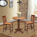 30 Round Counter Height Table With 2 San Remo Stools 3 Piece Set
