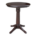 30 Round Pedestal Dining Table Mocha