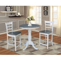 30 Round Pedestal Gathering Height Table With 2 Emily Counter Height Stools Set Of 3 Pieces