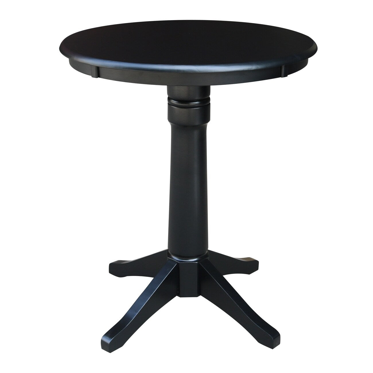 30 Round Top Pedestal Dining Table Black