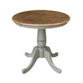 30 Round Top Pedestal Table Hickory Stone N A