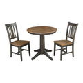 30 Round Top Pedestal Table With 2 San Remo Chairs 3 Piece Set