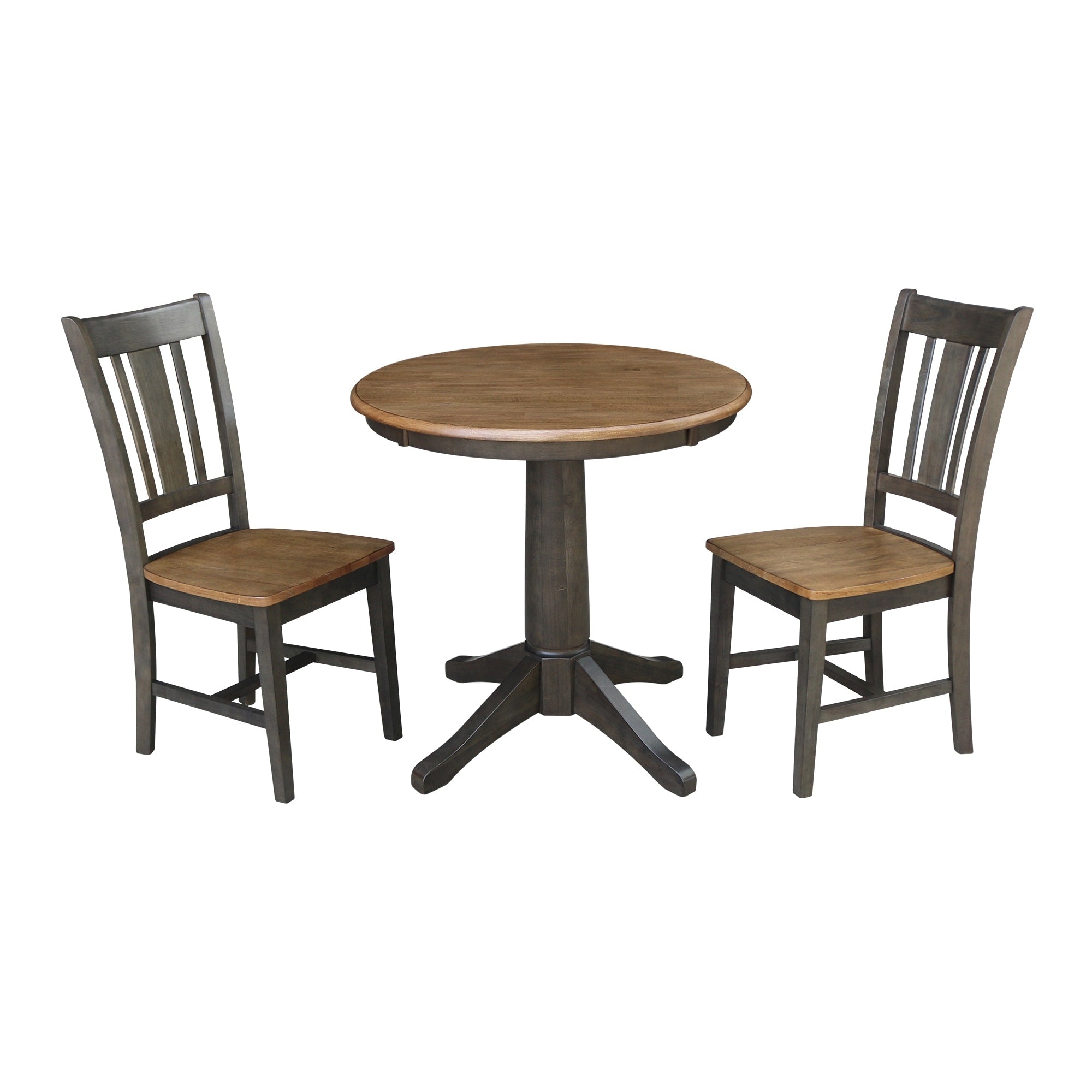 30 Round Top Pedestal Table With 2 San Remo Chairs 3 Piece Set