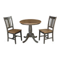 30 Round Top Pedestal Table With 2 San Remo Chairs 3 Piece Set