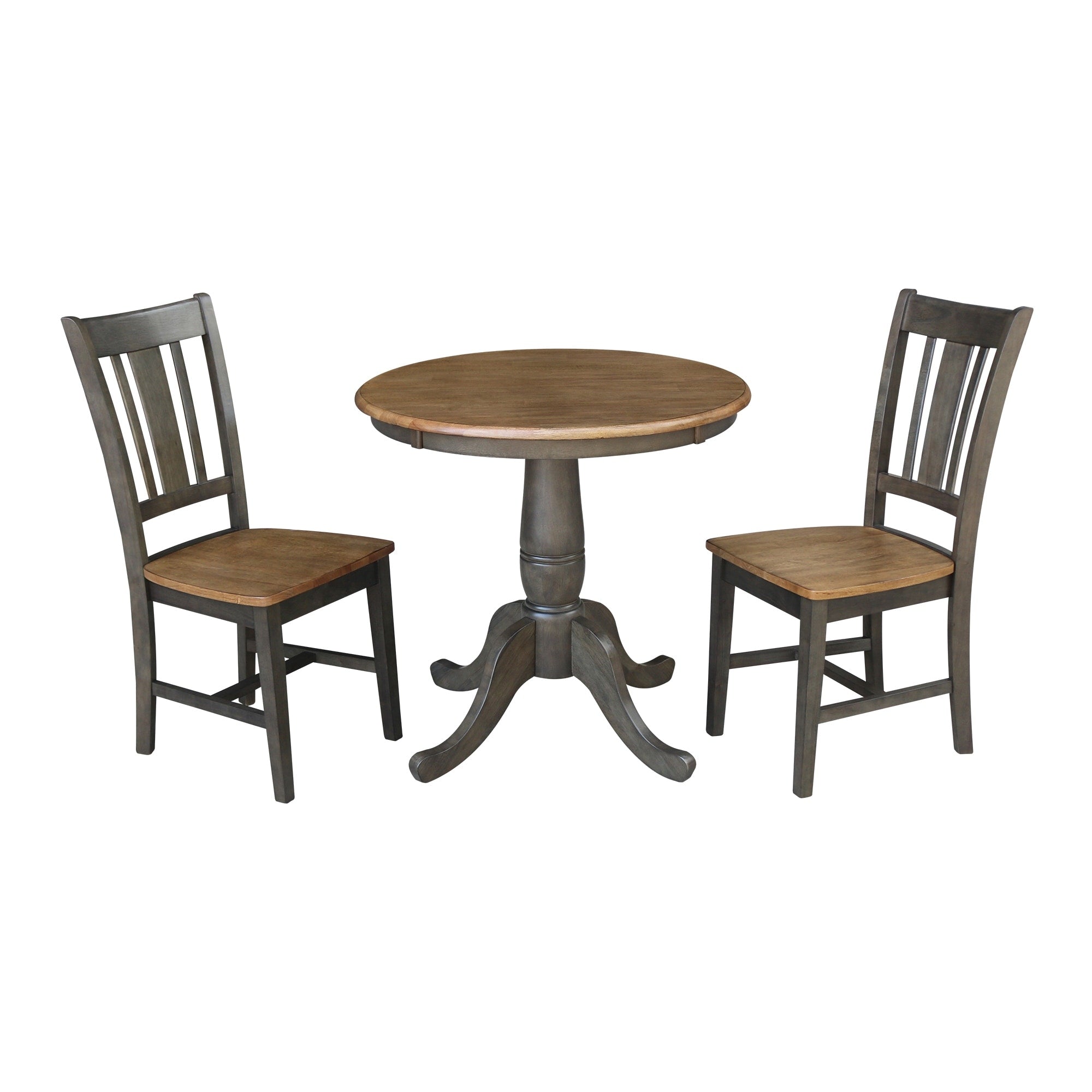 30 Round Top Pedestal Table With 2 San Remo Chairs 3 Piece Set