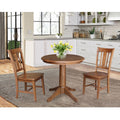 30 Round Top Pedestal Table With 2 San Remo Chairs 3 Piece Set