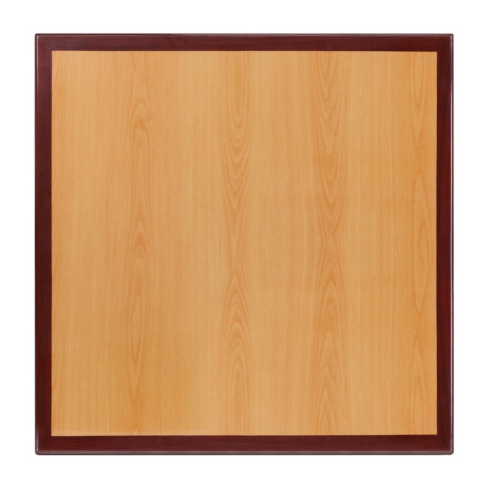 30 Square Two Tone Resin Cherry And Mahogany Table Top