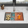 30 Undermount Kitchen Sink 30 19 9 Inch Single Bowl 16 Gauge Stainless Steel Ledge Workstation Kitchen Sinks