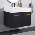 30 Wall Mounted Bathroom Vanity With Resin Sink Thick Edged Design Soft Closing Doors Eco Friendly Plywood Base