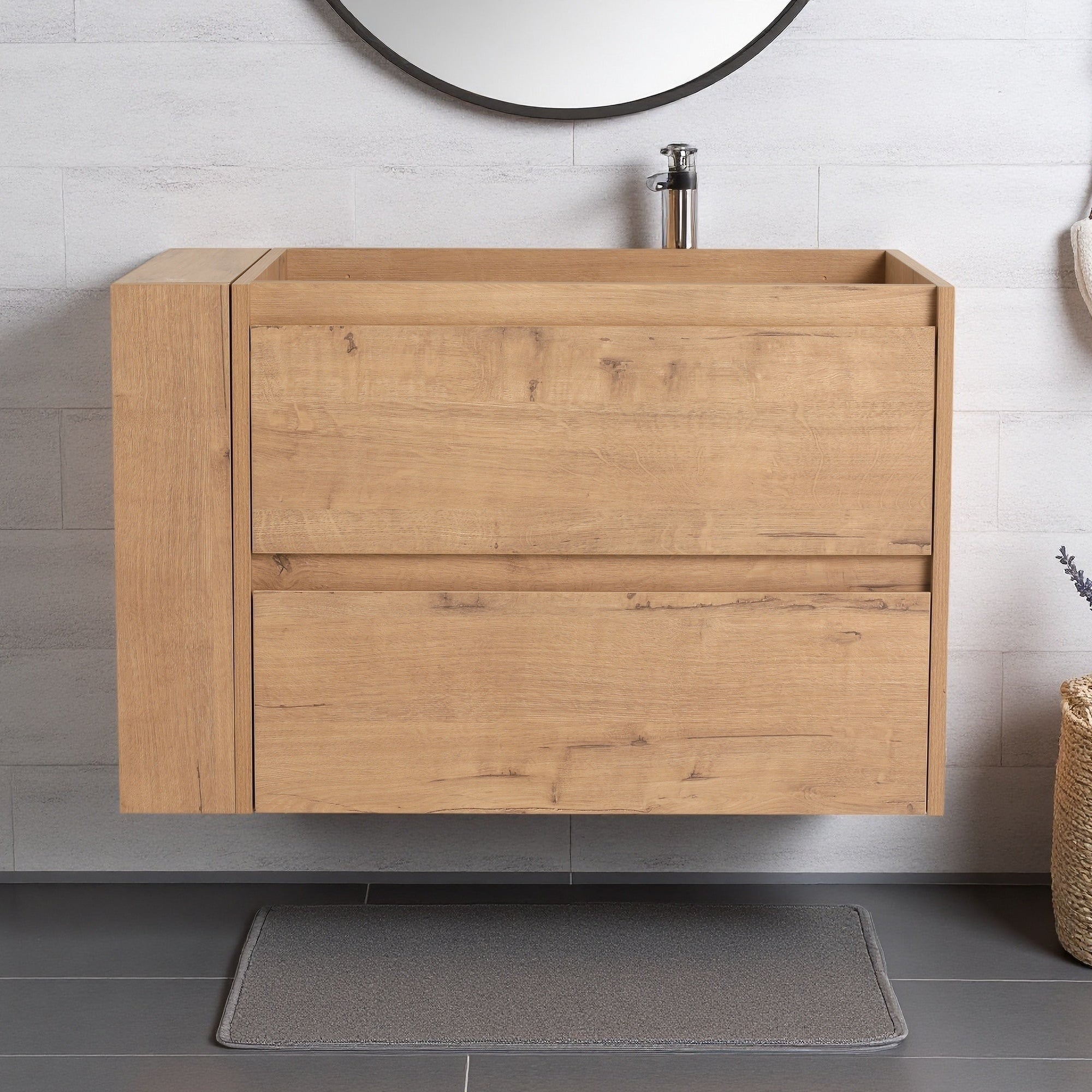 30 Wall Mounted Bathroom Vanity Soft Close Drawer Only Vanity Without Basin