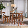 30 X 30 Counterheight Dining Table With 4 X Back Stools 5 Piece Set